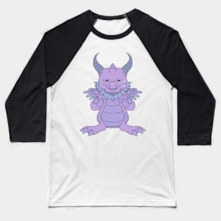 Dreamy Dragon: Meet the Sleepy Purple Dragon Blowing Bubbles in His Sleep Baseball T-Shirt